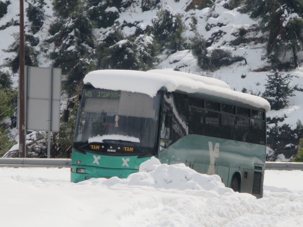 הבוקר שלמחרת: הנוסעים הועברו באמצע הלילה למתנ"ס, האוטובוס עדיין תקוע